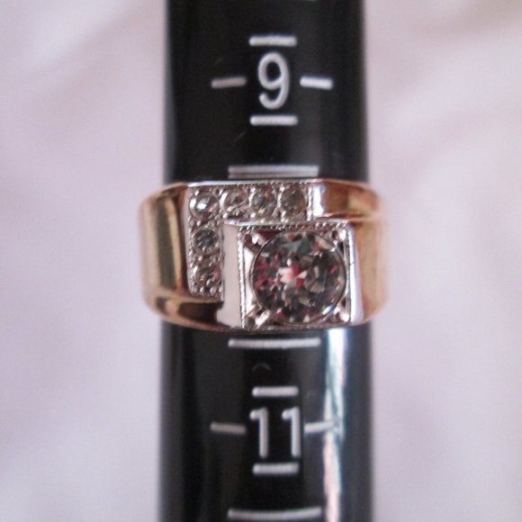 MEN’S VINTAGE CRYSTAL RING – 10 - 10.5 - Picture 2 of 9